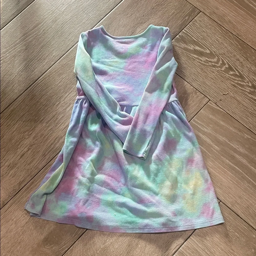 The Children's Place Multicolor Tie-Dye Dress Waffle Knit (BD) - Picture 3 of 4